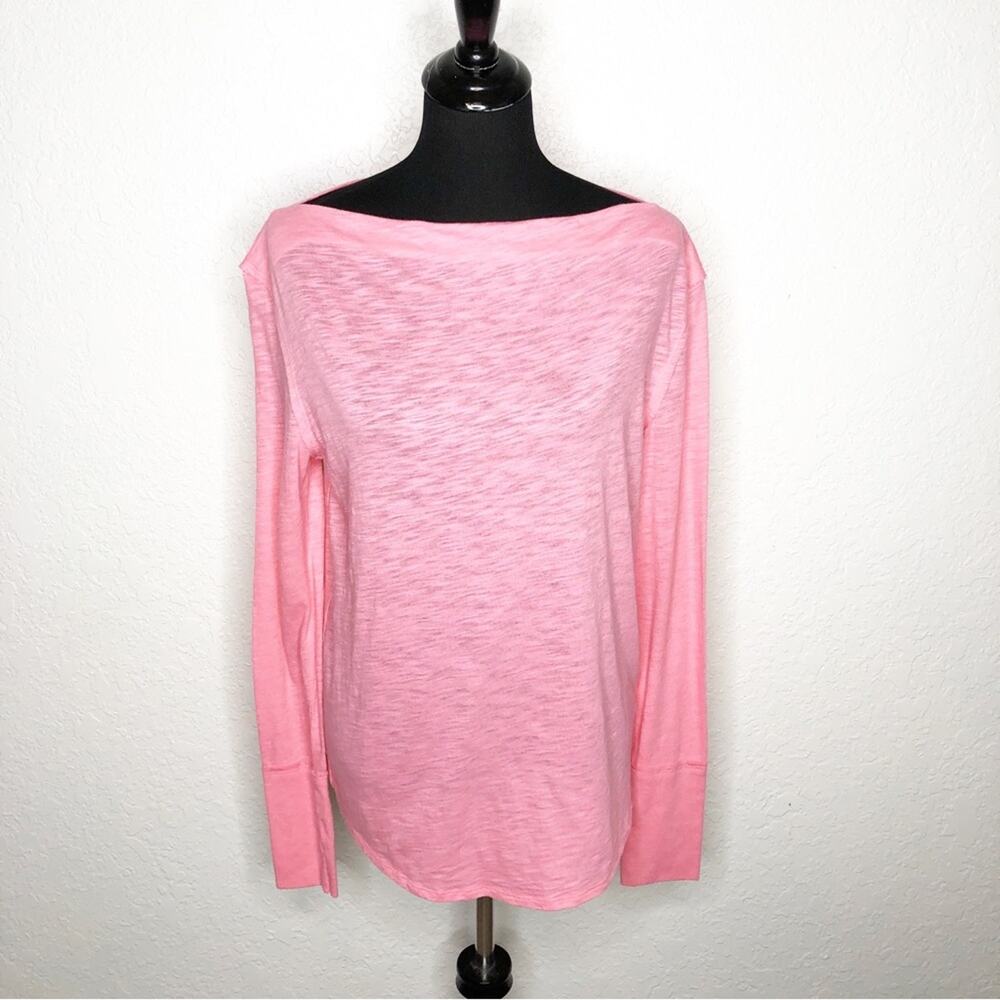 We the Free pink burnout boatneck top size Medium